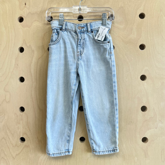 Light Wash Paperbag Waist Denim