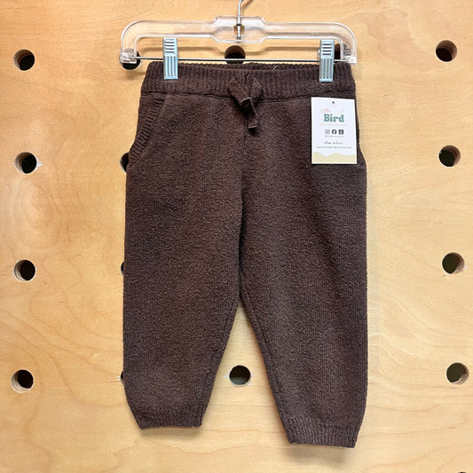 Brown Knit Pull On Pants