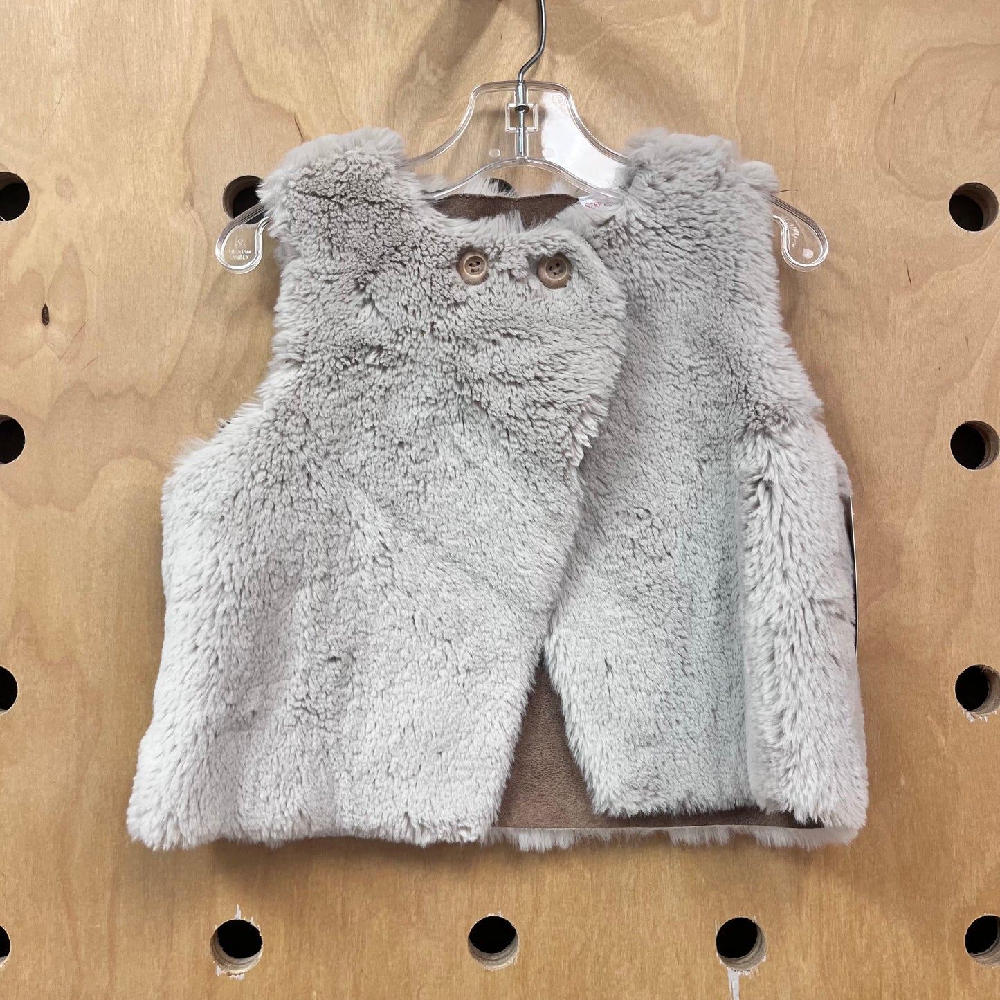 Faux Fur Button Vest