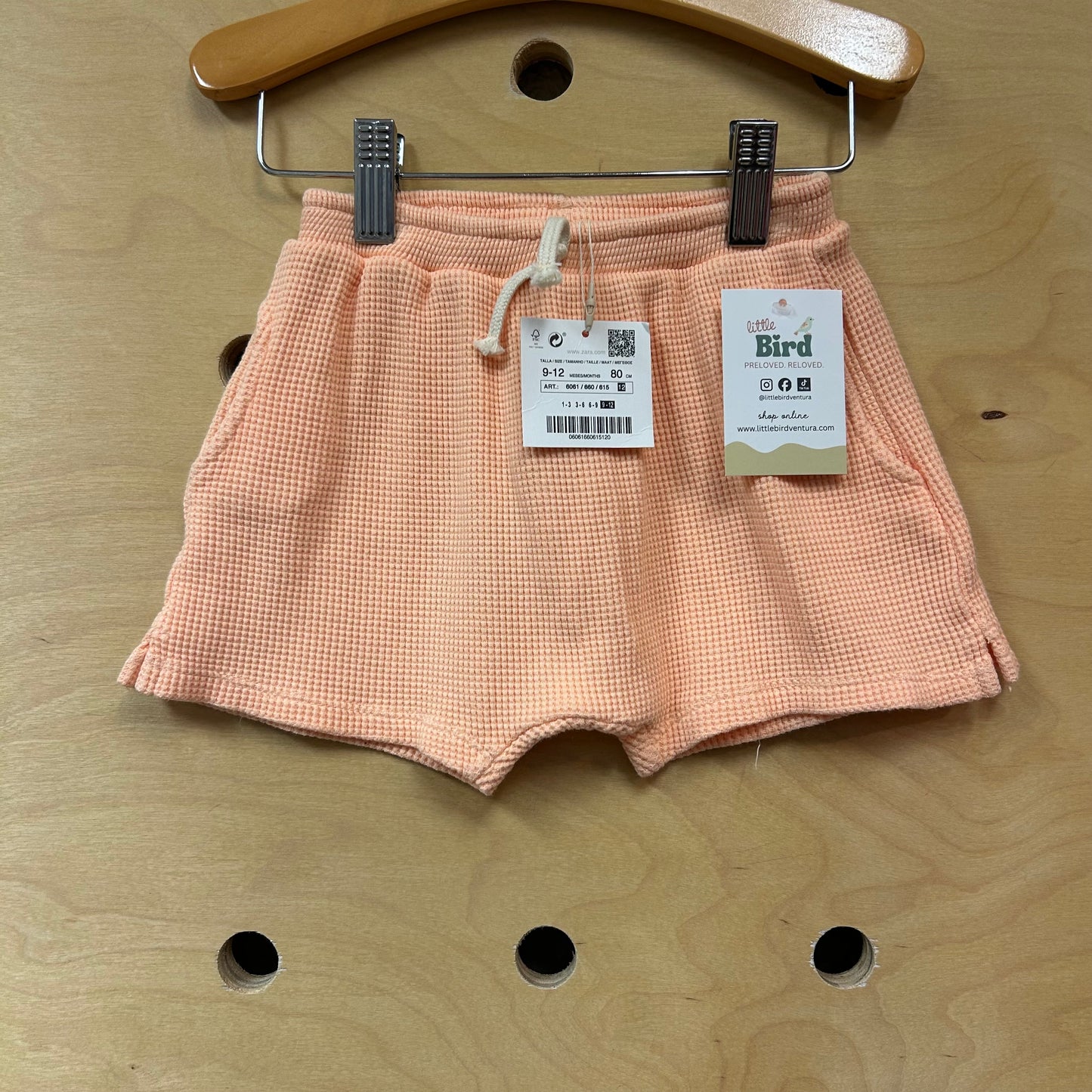 Peach Waffle Knit Shorts NEW!!