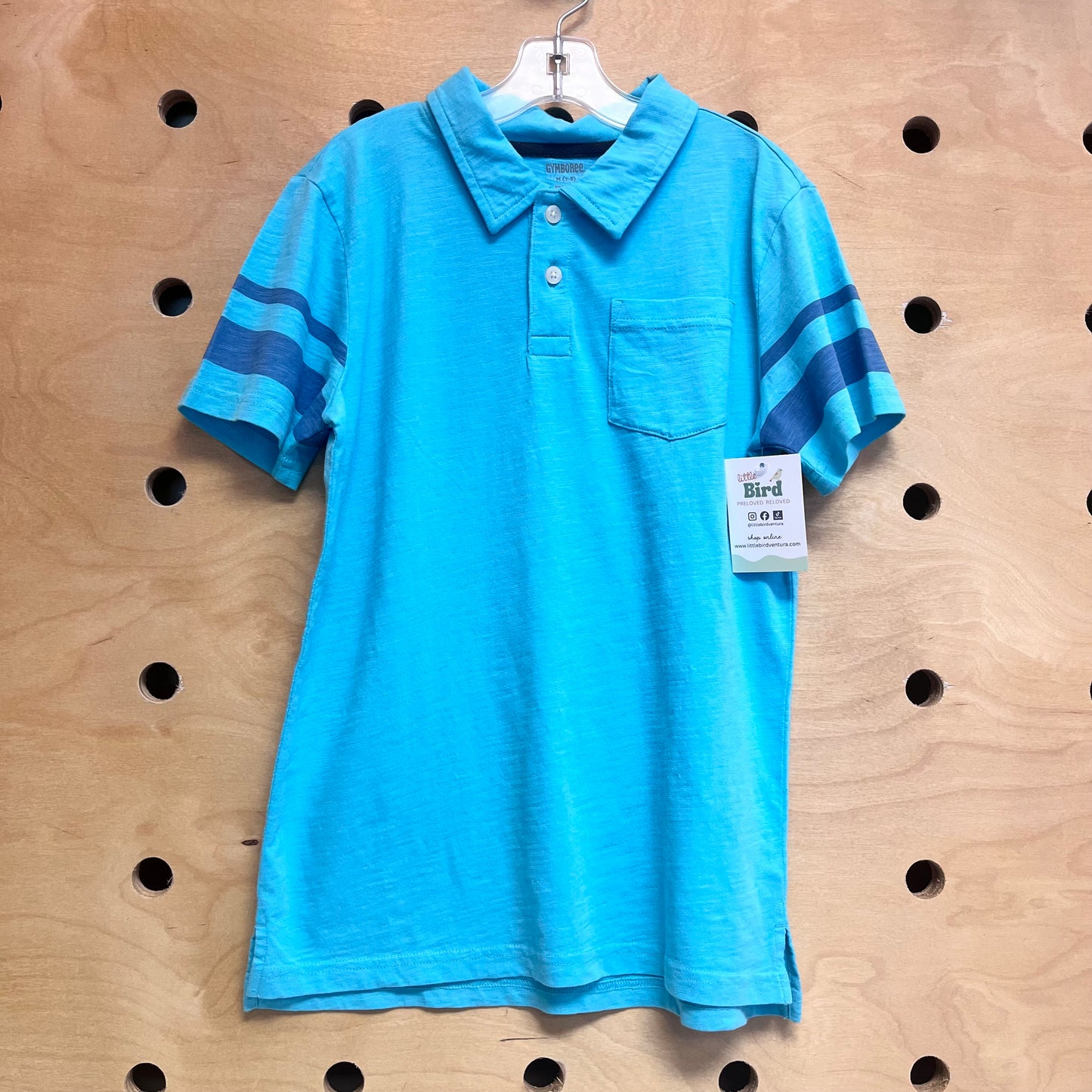 Blue Sleeve Striped Henley