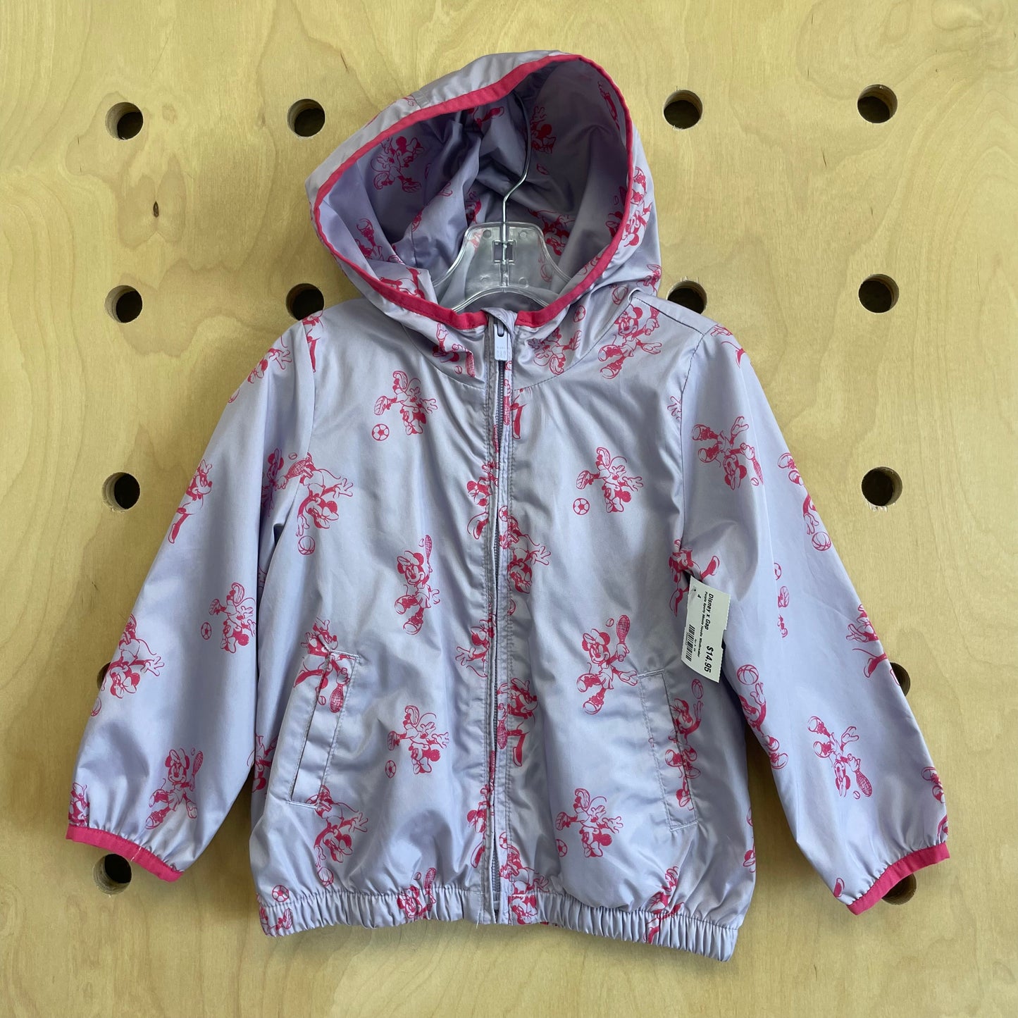 Purple Sporty Minnie Hoodie Windbreaker