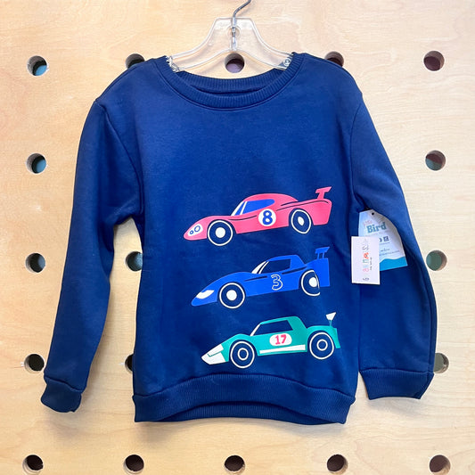 Navy Race Cars Pullover NEW!