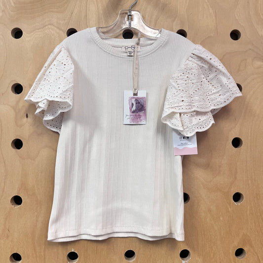 Cream Eyelet + Ribbed Top NEW!