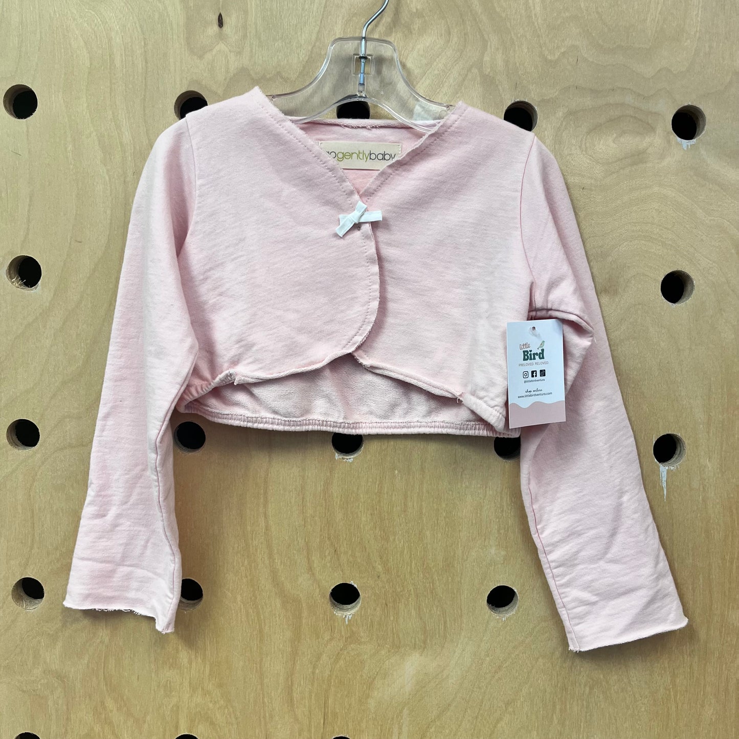Organic Pink Cropped Cardigan