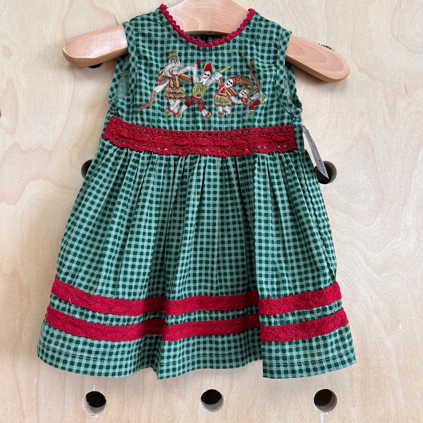 Green & Red Gnome Dress
