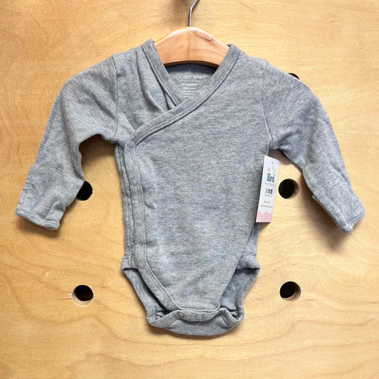 Grey Cotton Snap Bodysuit