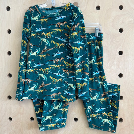 Green Fleece Dino Pajamas