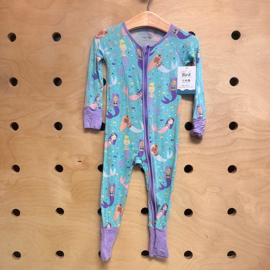 Blue/Purple Bamboo Mermaids Zippy