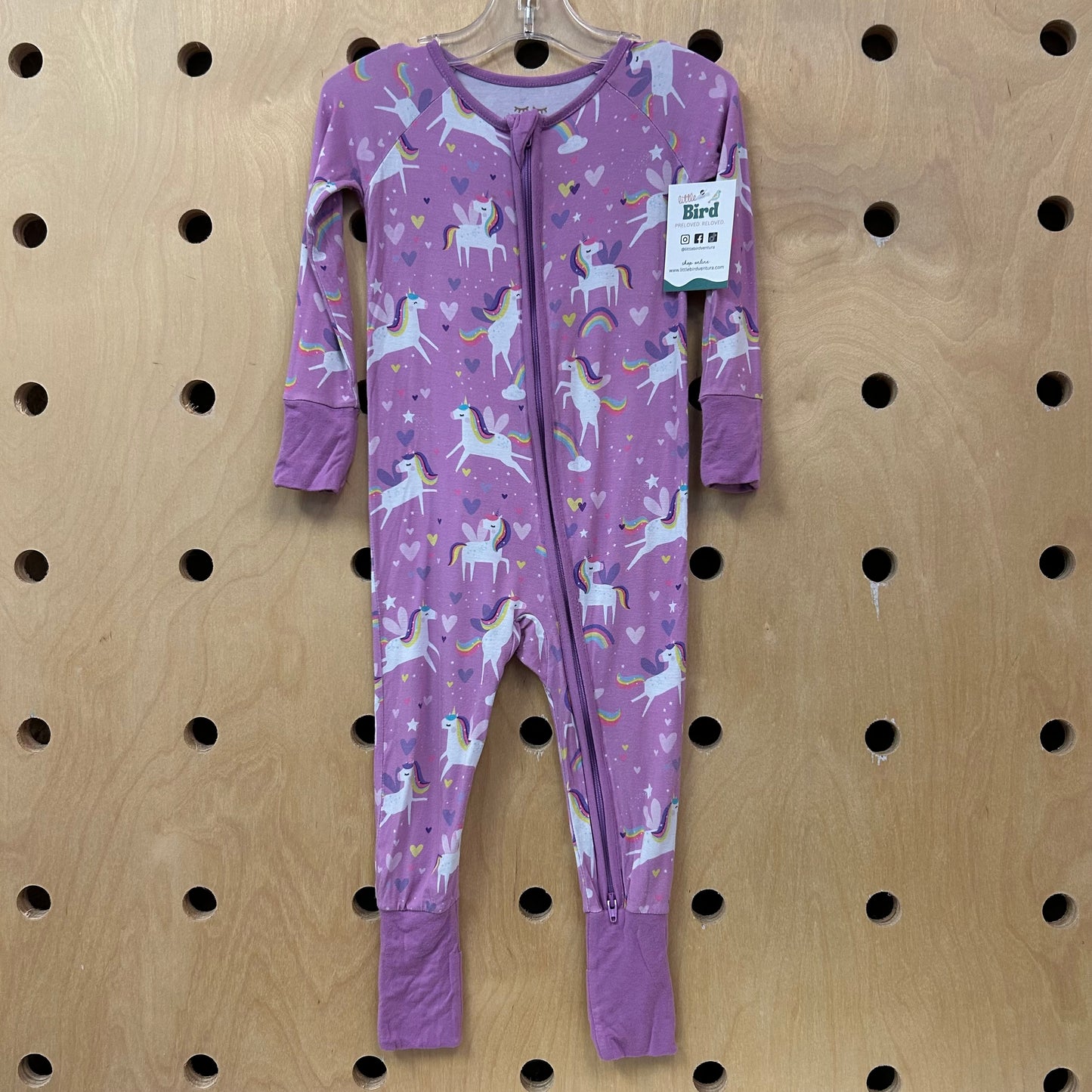 Lavender Unicorn Bamboo Zippy