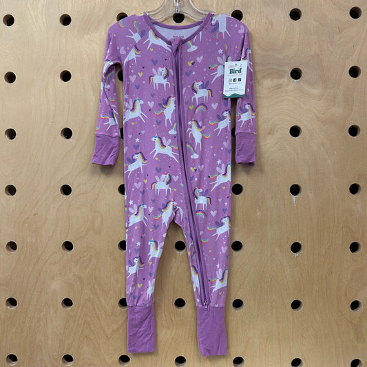 Lavender Unicorn Bamboo Zippy