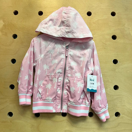 Pink & White Palms Windbreaker