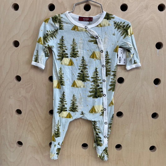Blue Camping Bamboo Footies