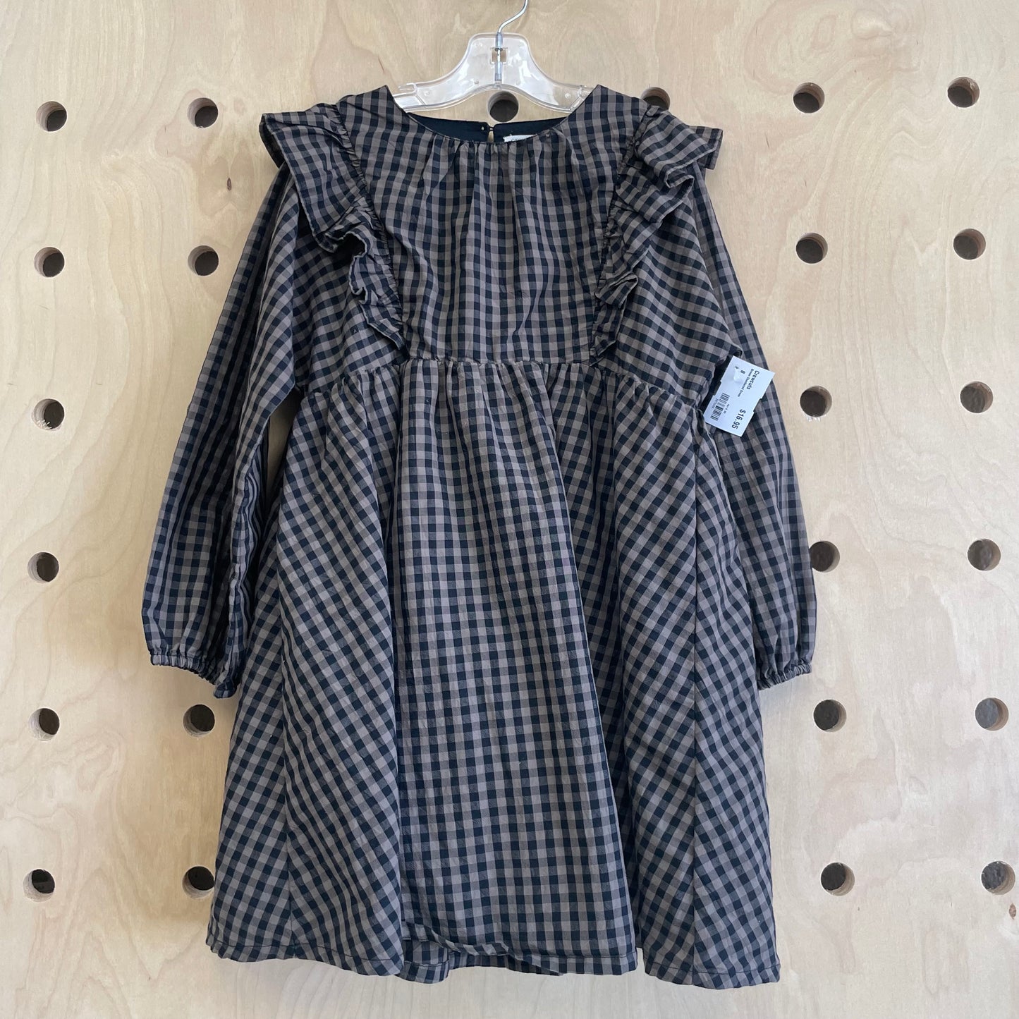 Brown Checkered Dress