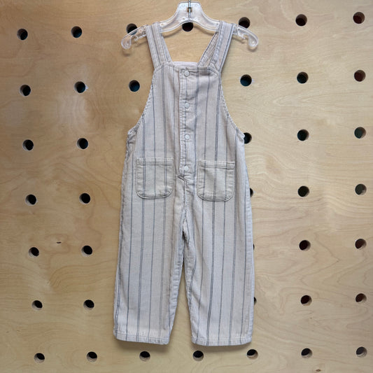 Cream & Grey Cord Overalls