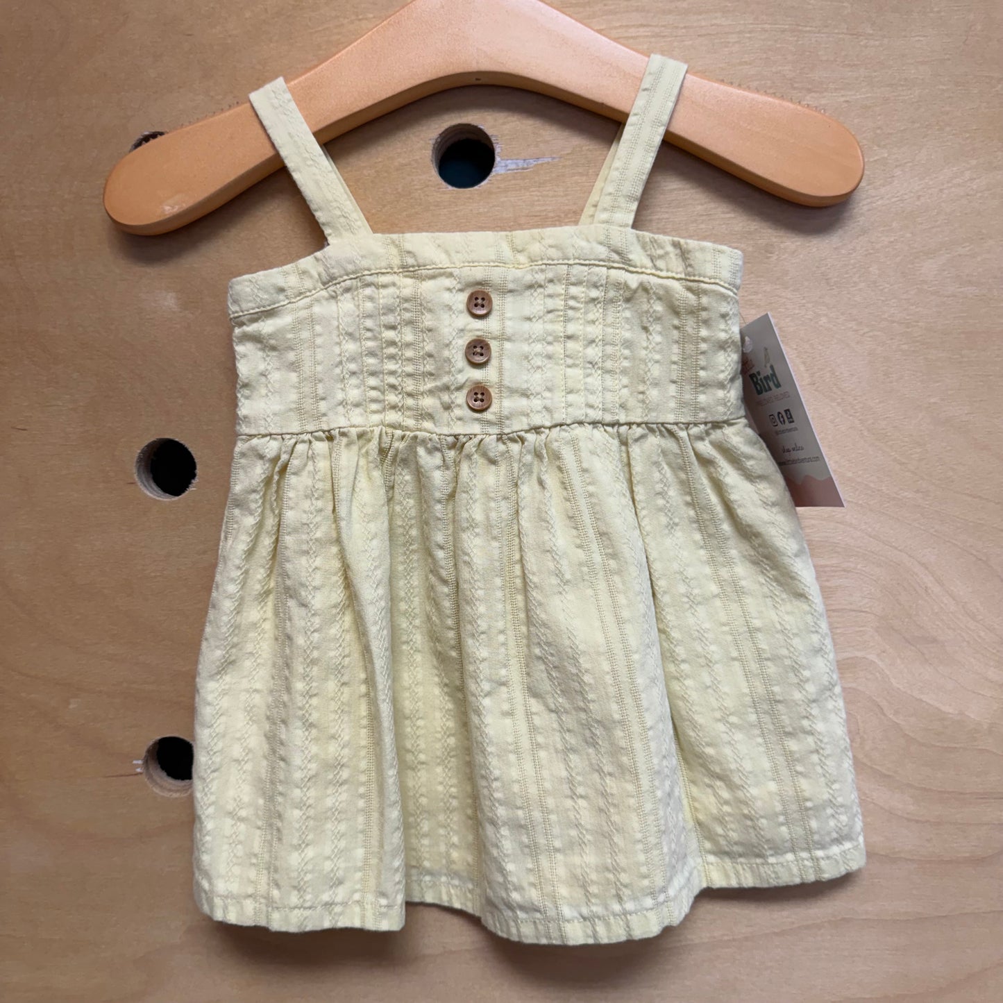 Yellow Textured Dress