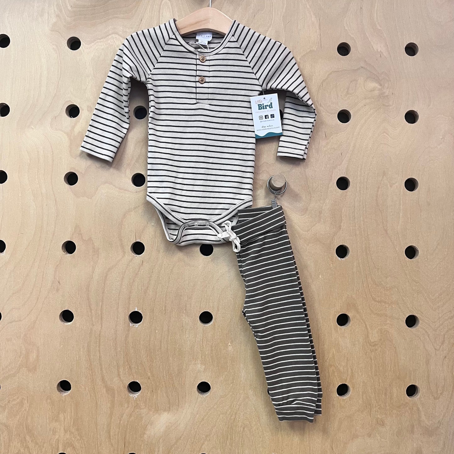 Cream + Brown Ribbed Outfit NEW!