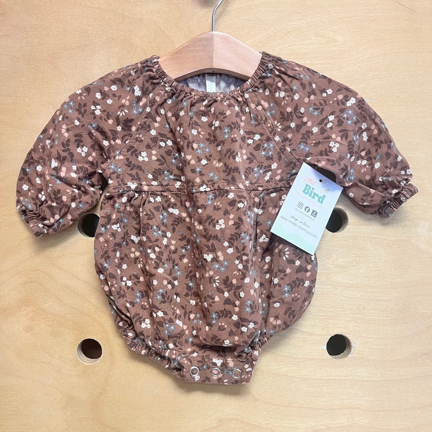 Brown Floral Romper
