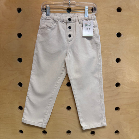 Cream Organic Pull On Pants