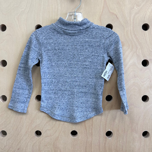 Grey Heather Ribbed Turtleneck