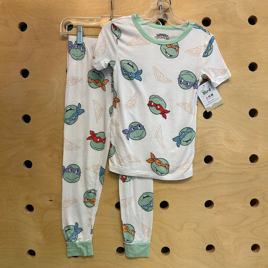 White Ninja Turtles/Pizza Pajamas