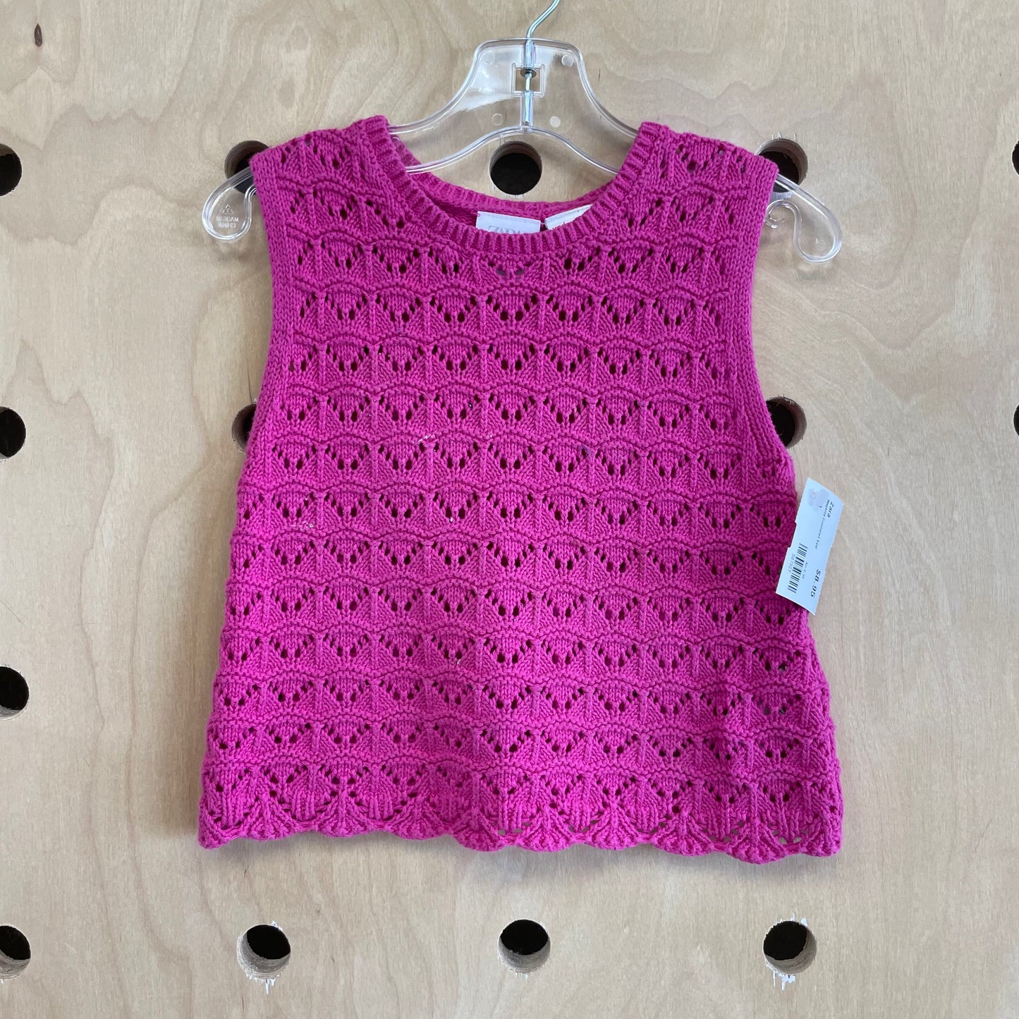 Magenta Crocheted Vest