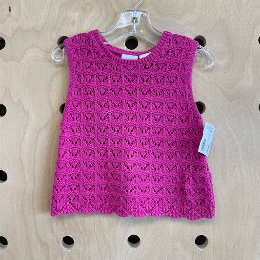 Magenta Crocheted Vest