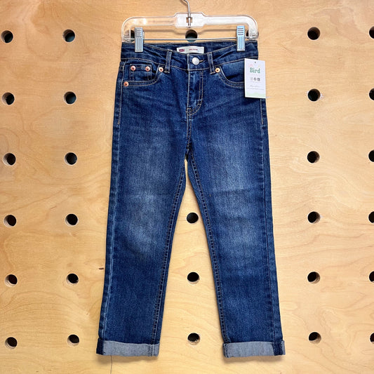 Dark Wash Girlfriend Denim Pants
