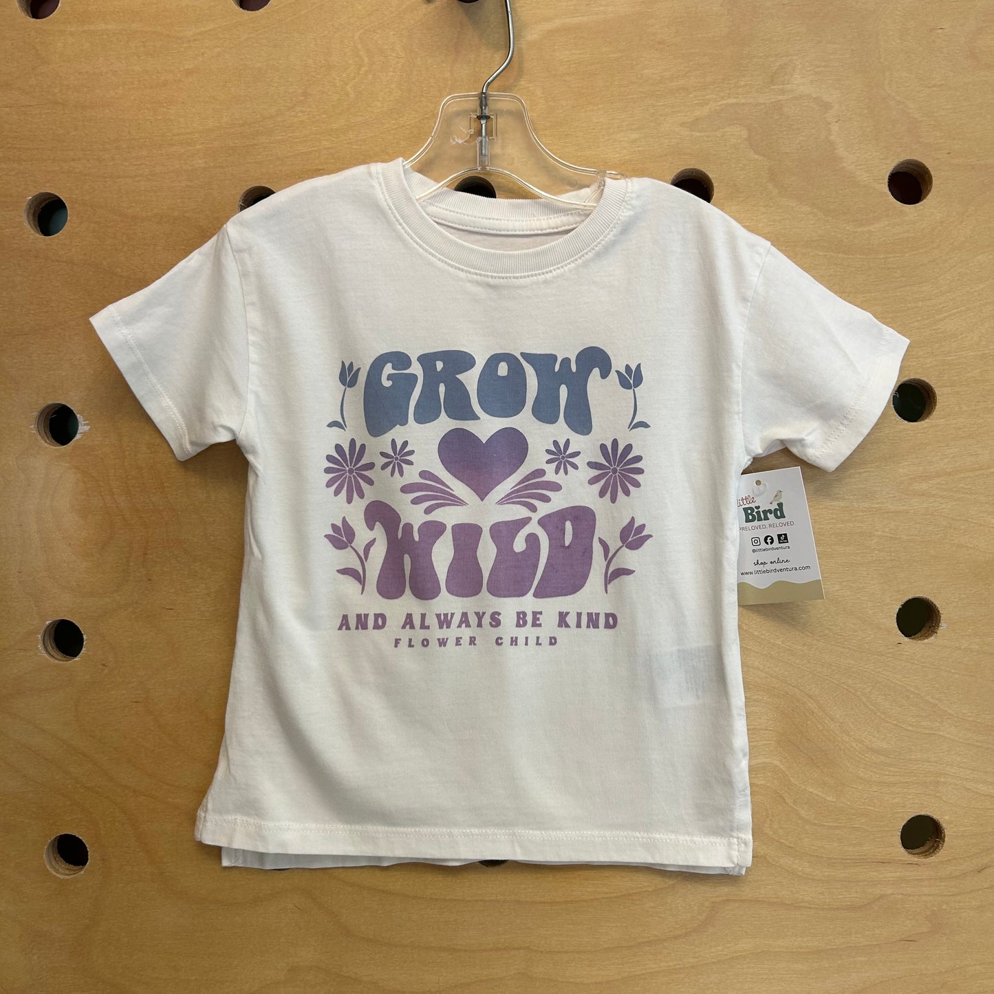 White 'Grow Wild' Cotton Tee