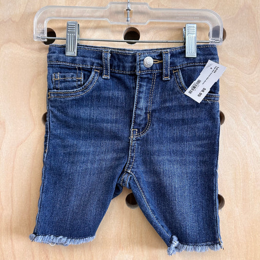 High Rise Denim Bike Shorts