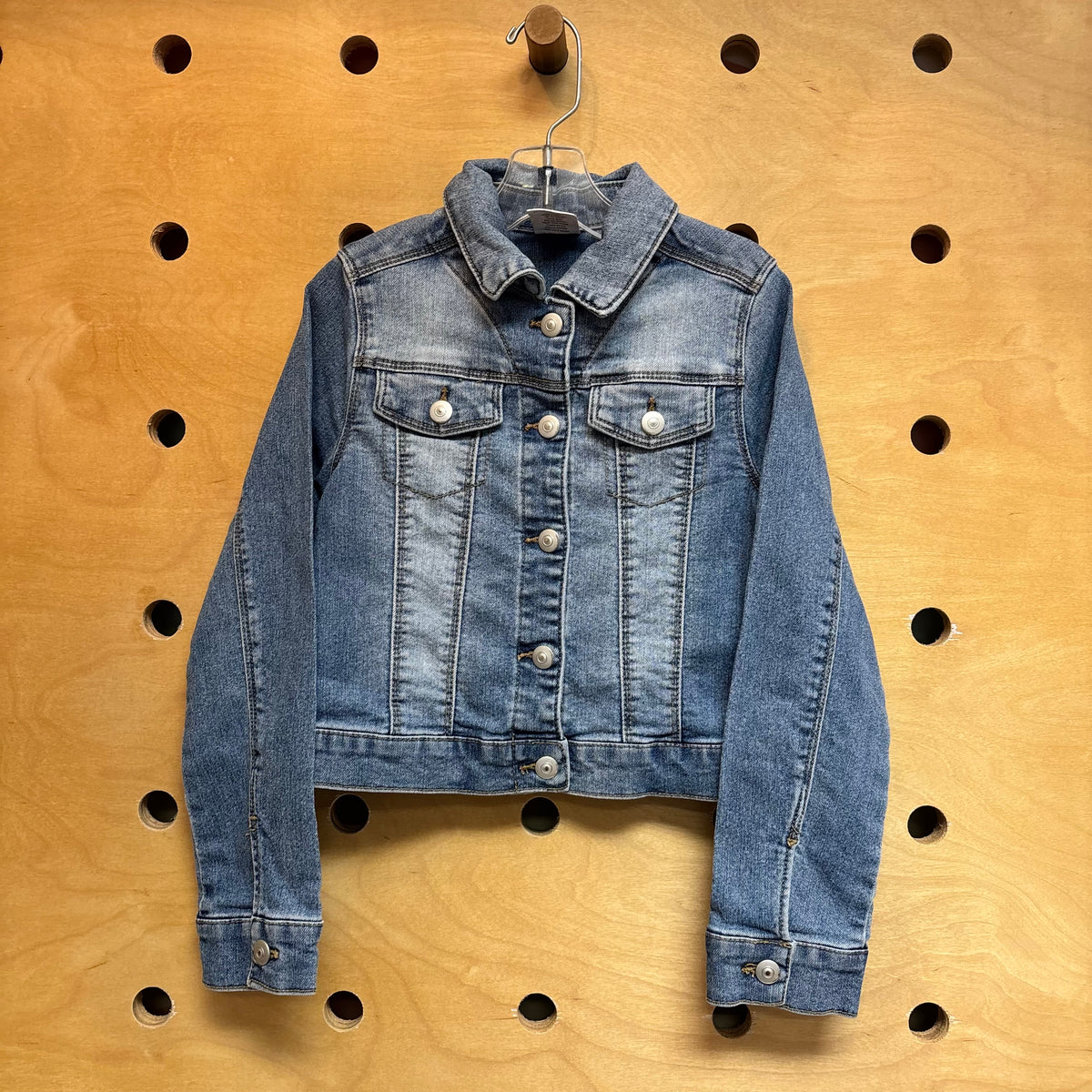 Light Wash Denim Snap Jacket