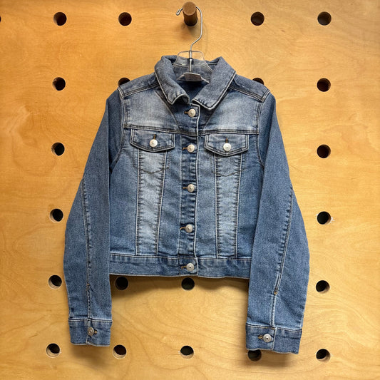 Light Wash Denim Snap Jacket