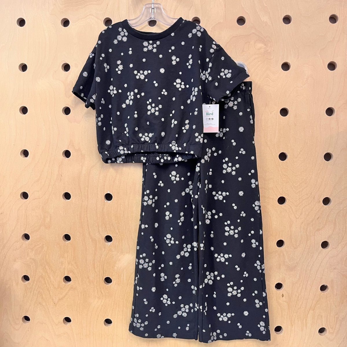 Black W/ White Daisys Outfit