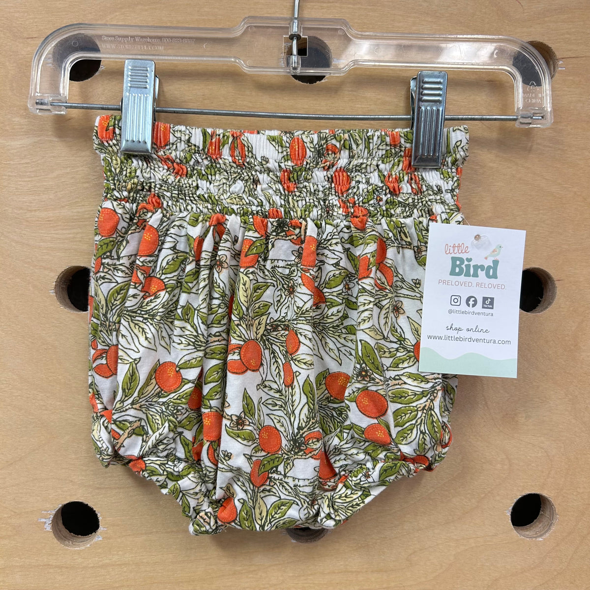 White/Green Oranges Bamboo Bloomers