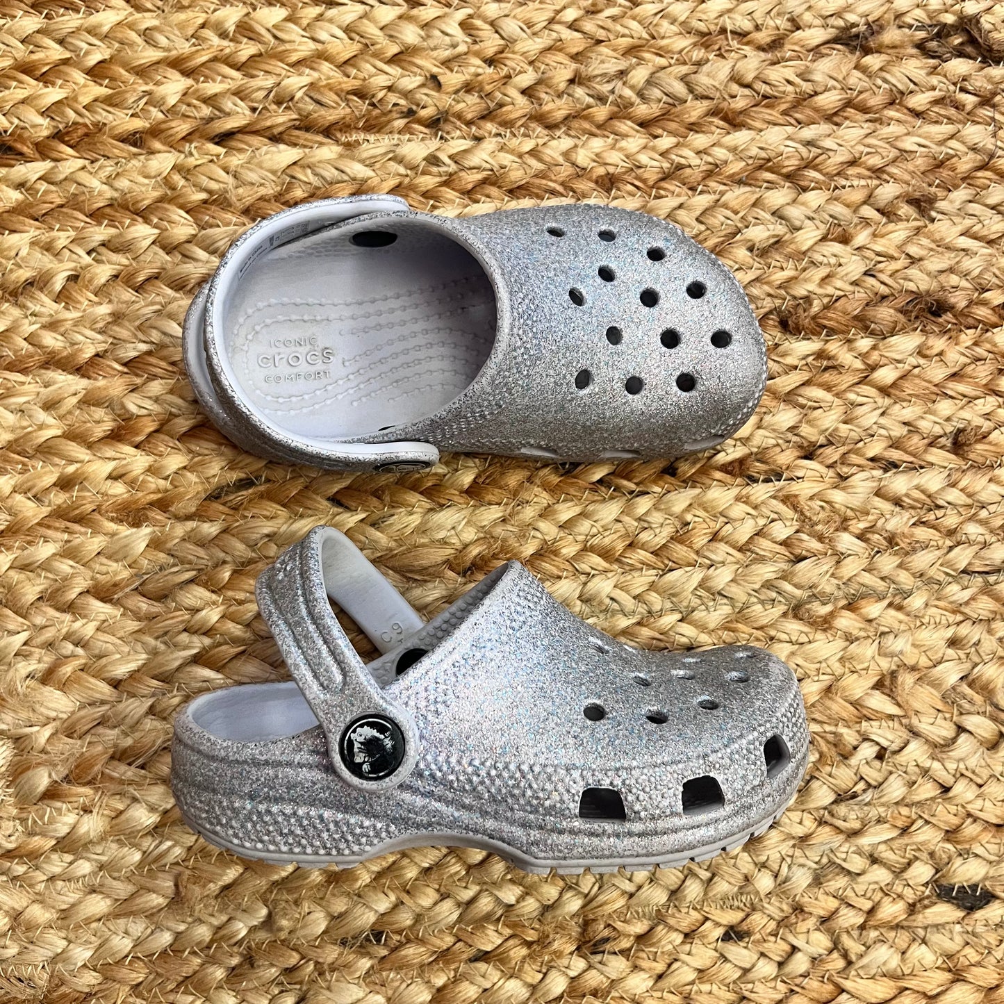 Silver Sparkles Clogs
