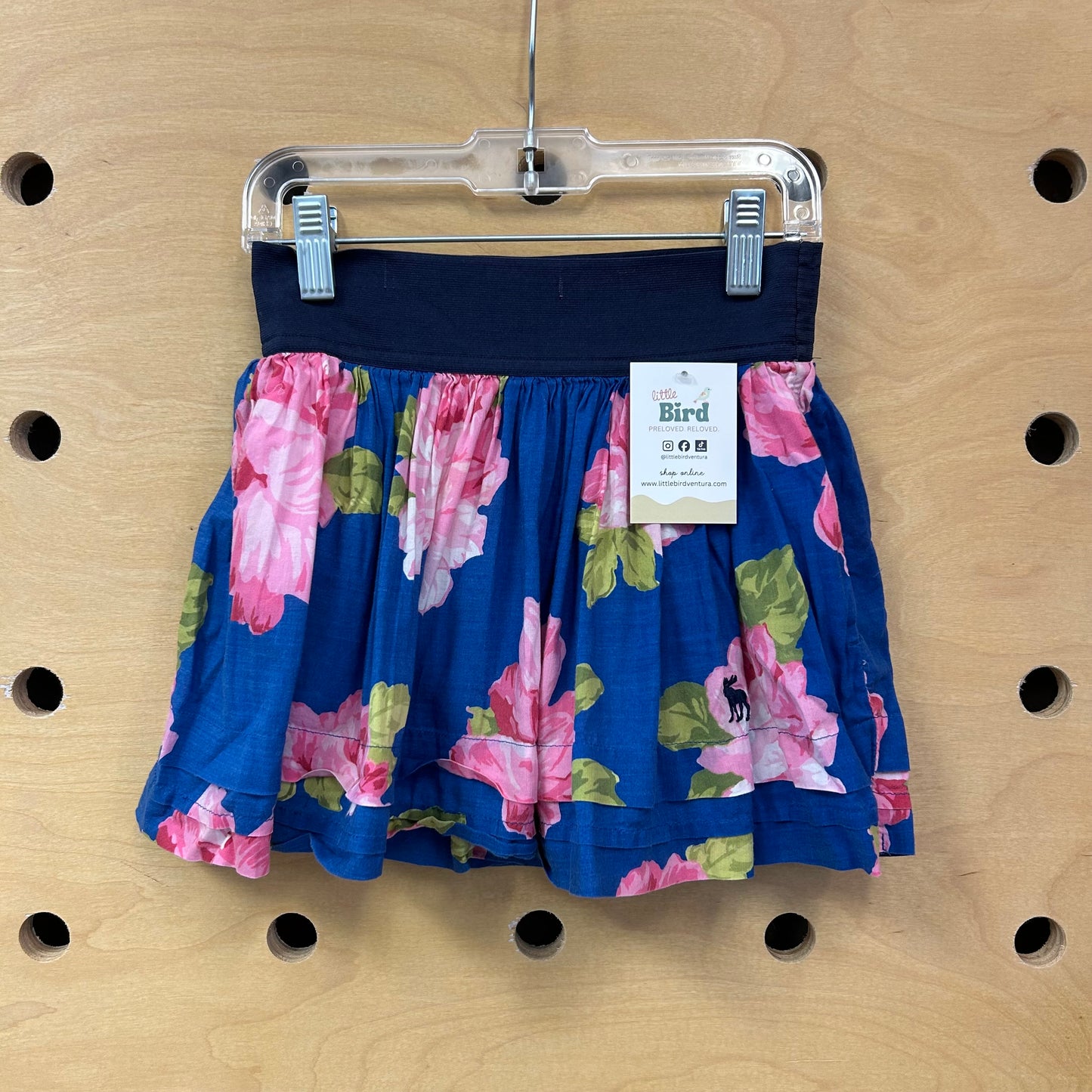 Blue Floral Skirt