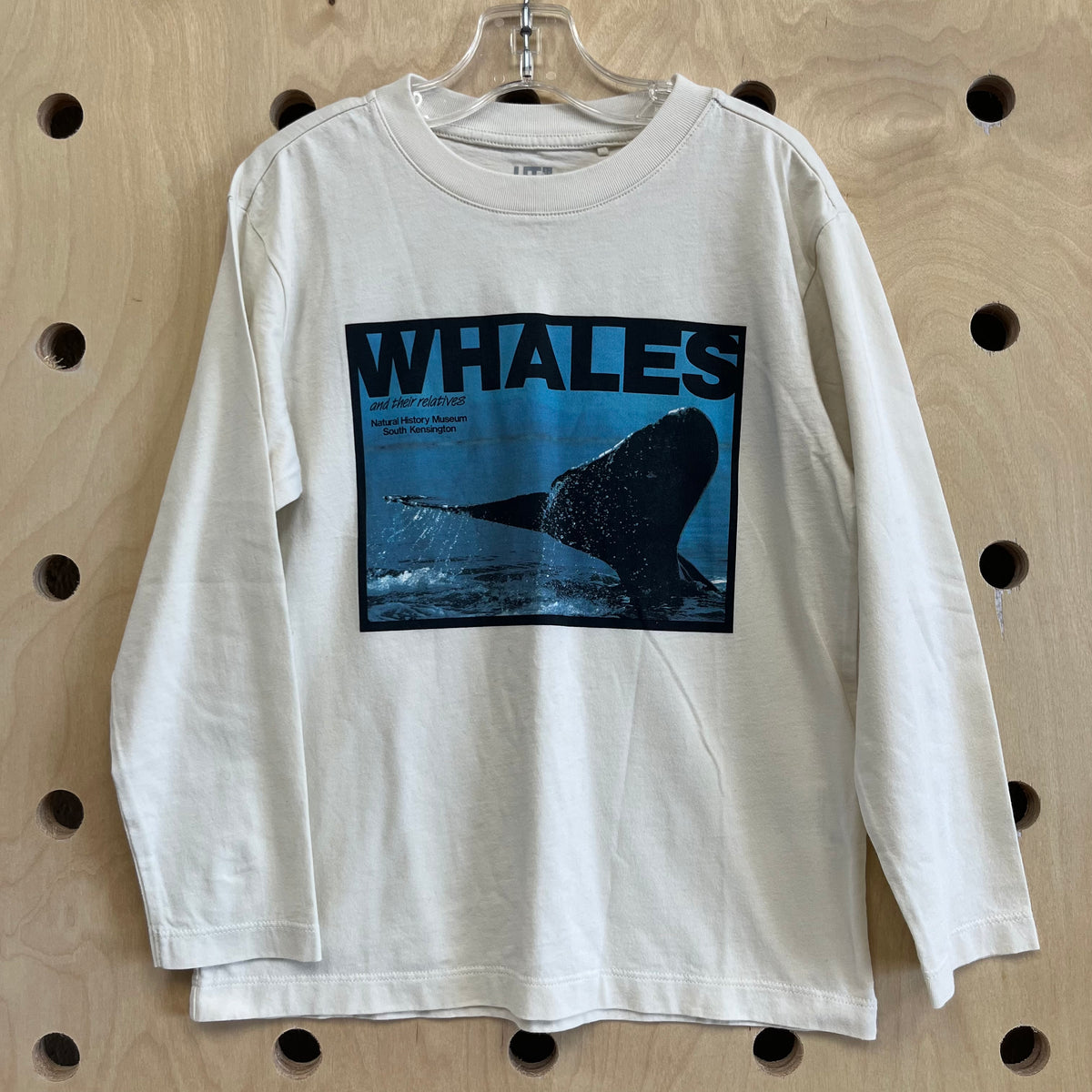White Long Sleeve Whale Tee