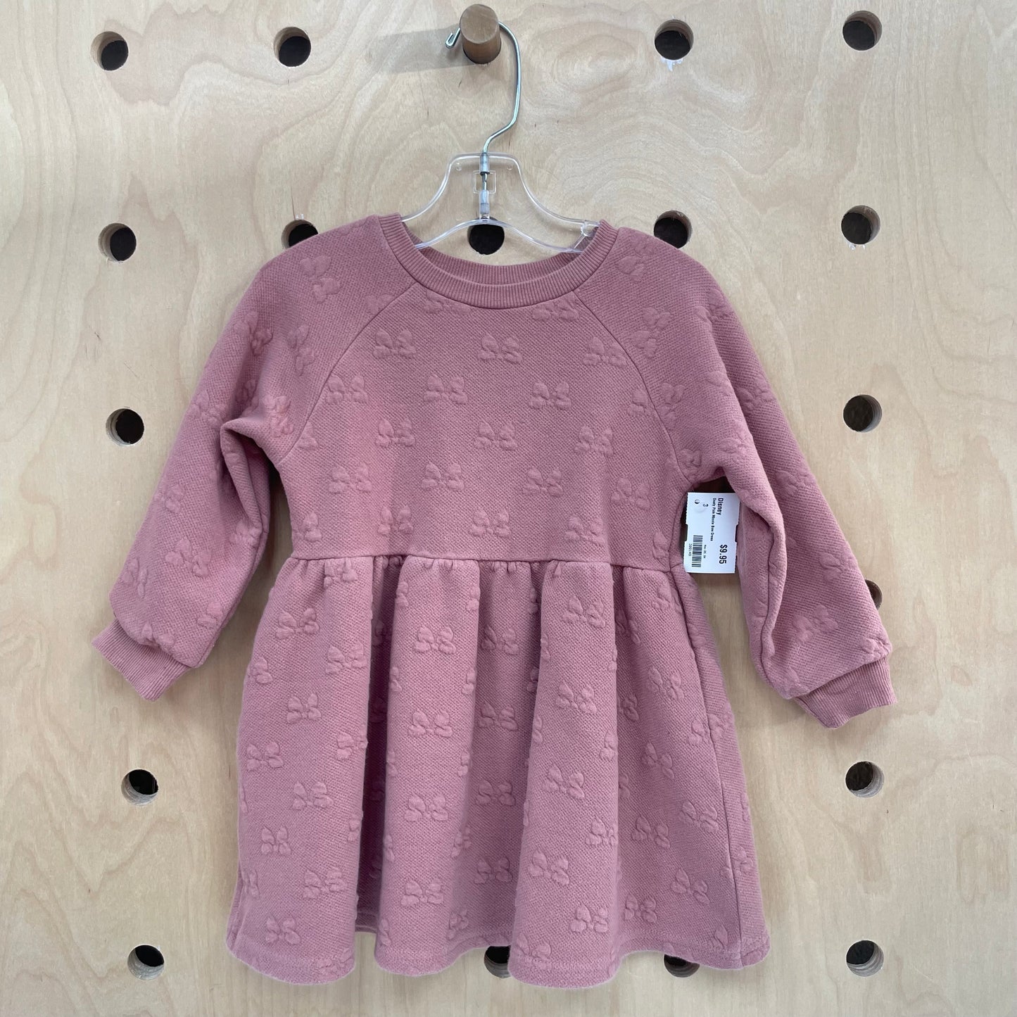 Dusty Pink Minnie Bow Dress