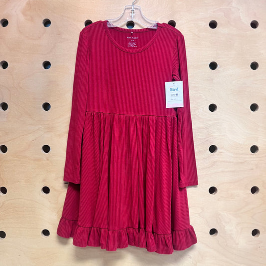 Red Ribbed Bamboo Dress