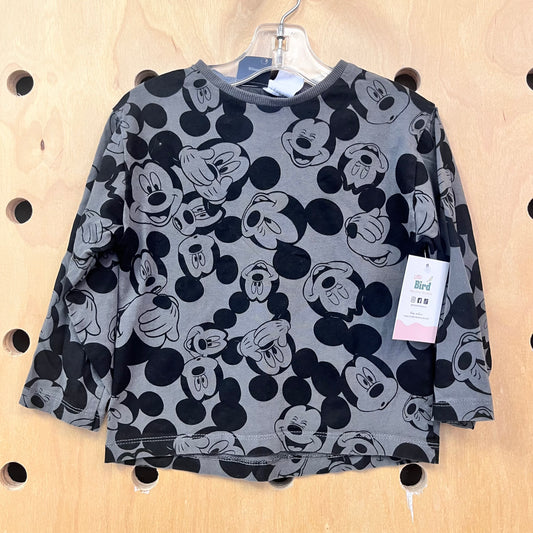 Black + Grey Mickey Tee