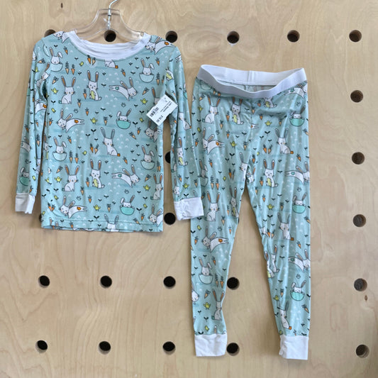 Mint Bunny Bamboo Pajamas