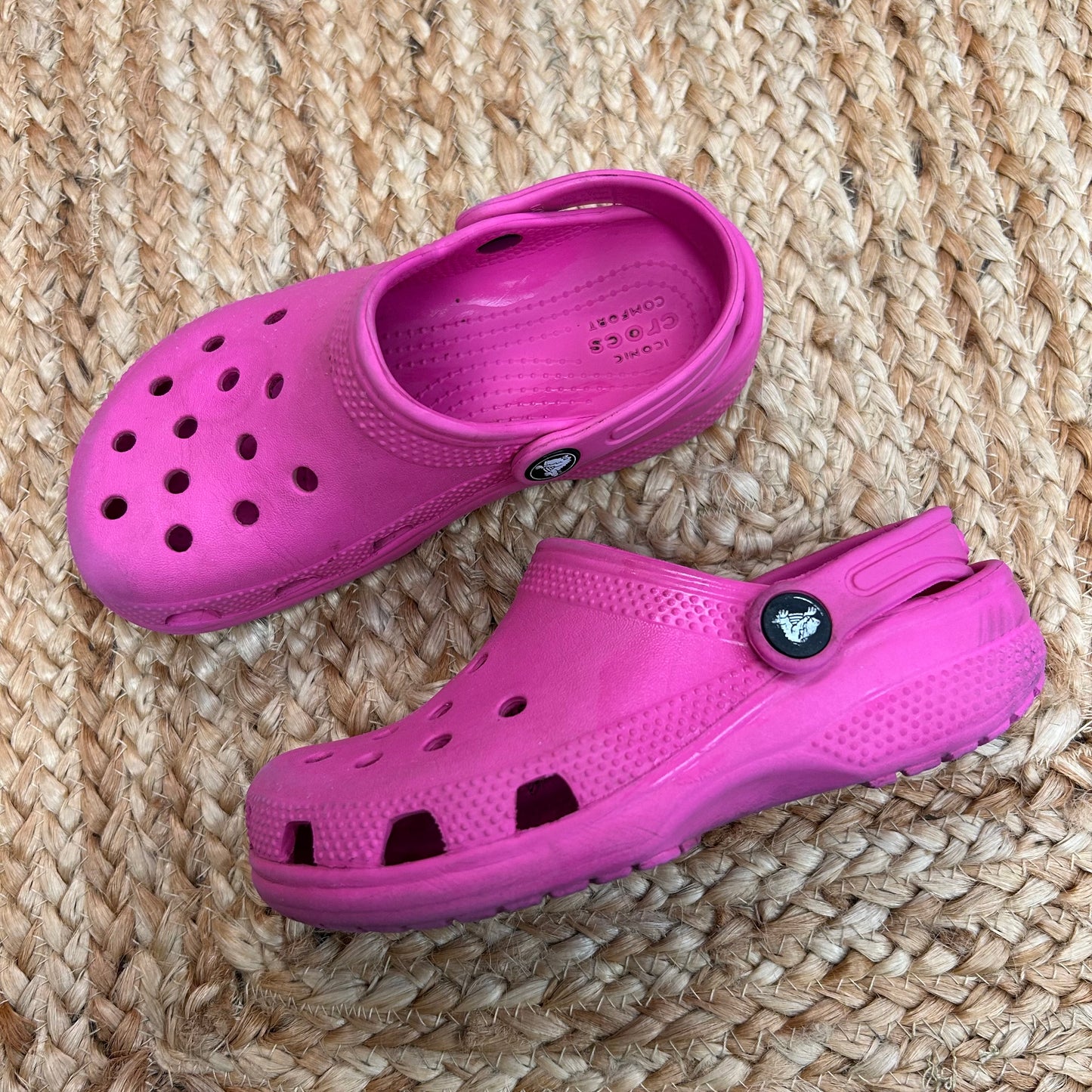 Hot Pink Perforated Easy-On Shoes