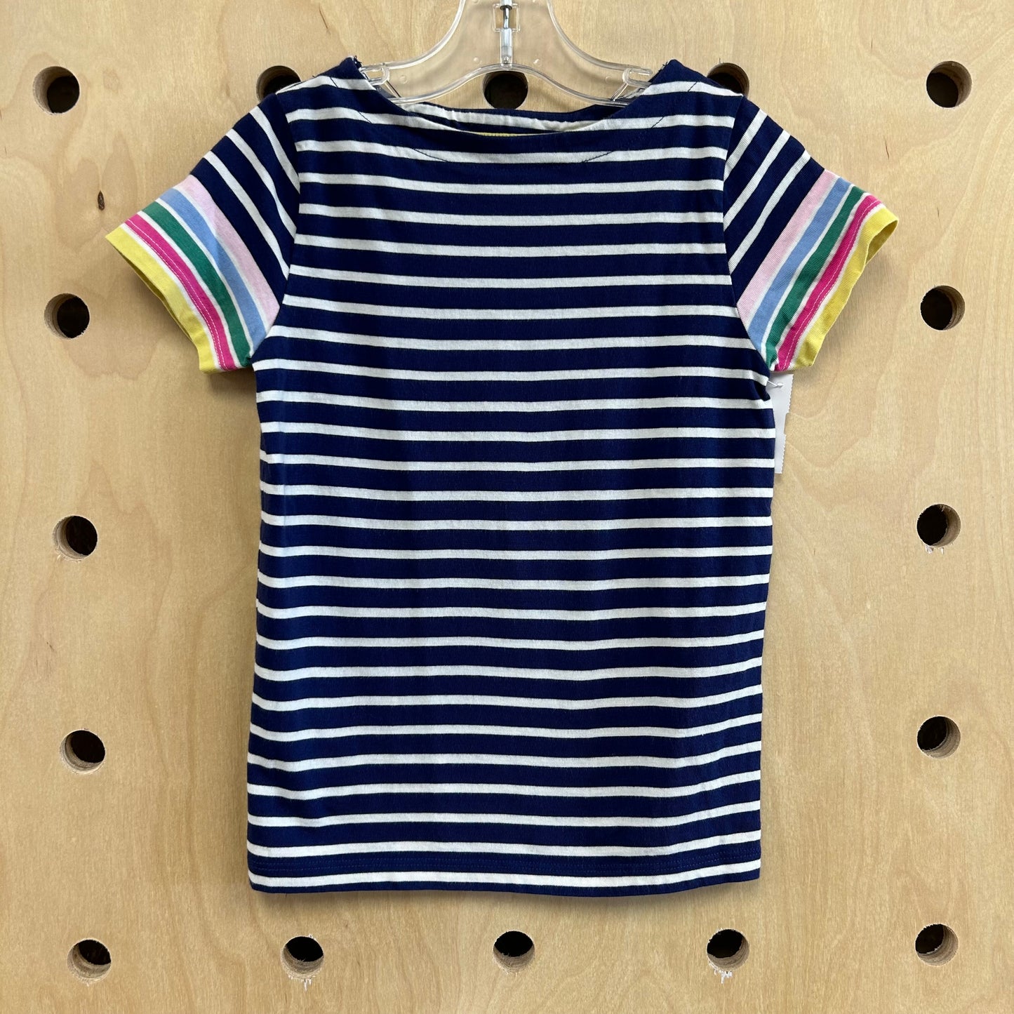Blue Striped Rainbow Sleeved Top