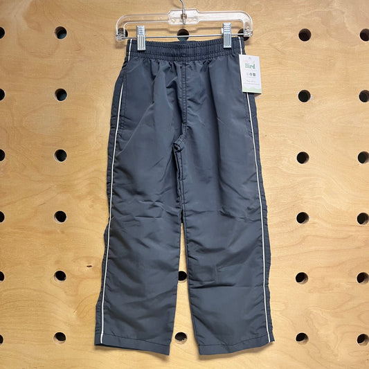 Grey Nylon Athletic Pants