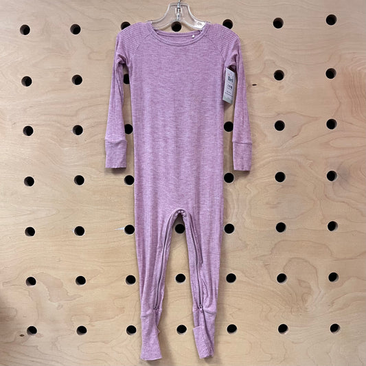 Pink Ribbed Bamboo Zippy