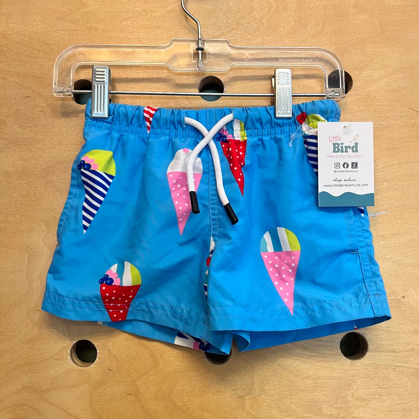Blue Ice Cream Cones Swim Trunks