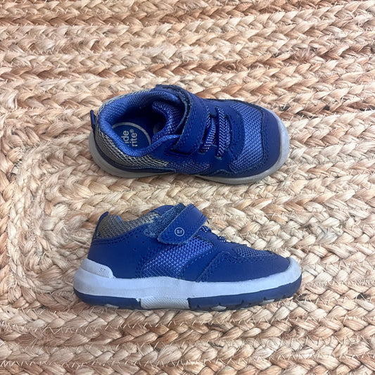 Grey & Blue Velcro Sneakers