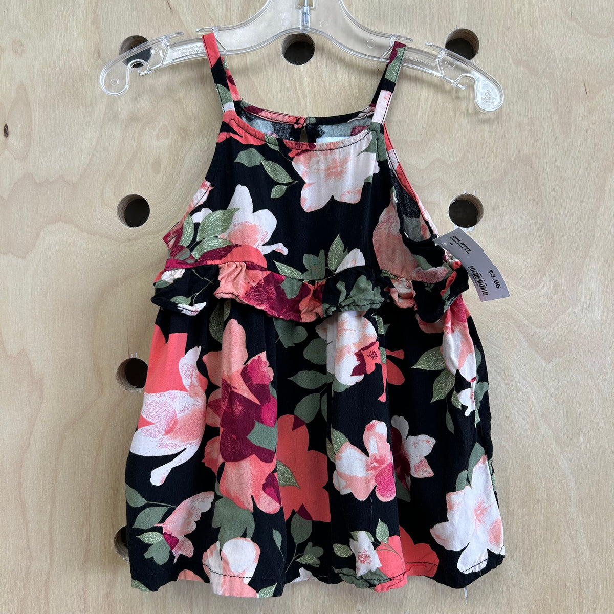 Black Floral Tank