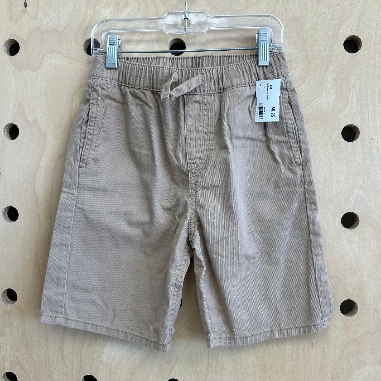 Tan Drawstring Shorts