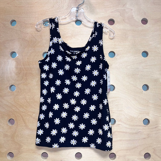 Black & Tan Floral Fitted Tank